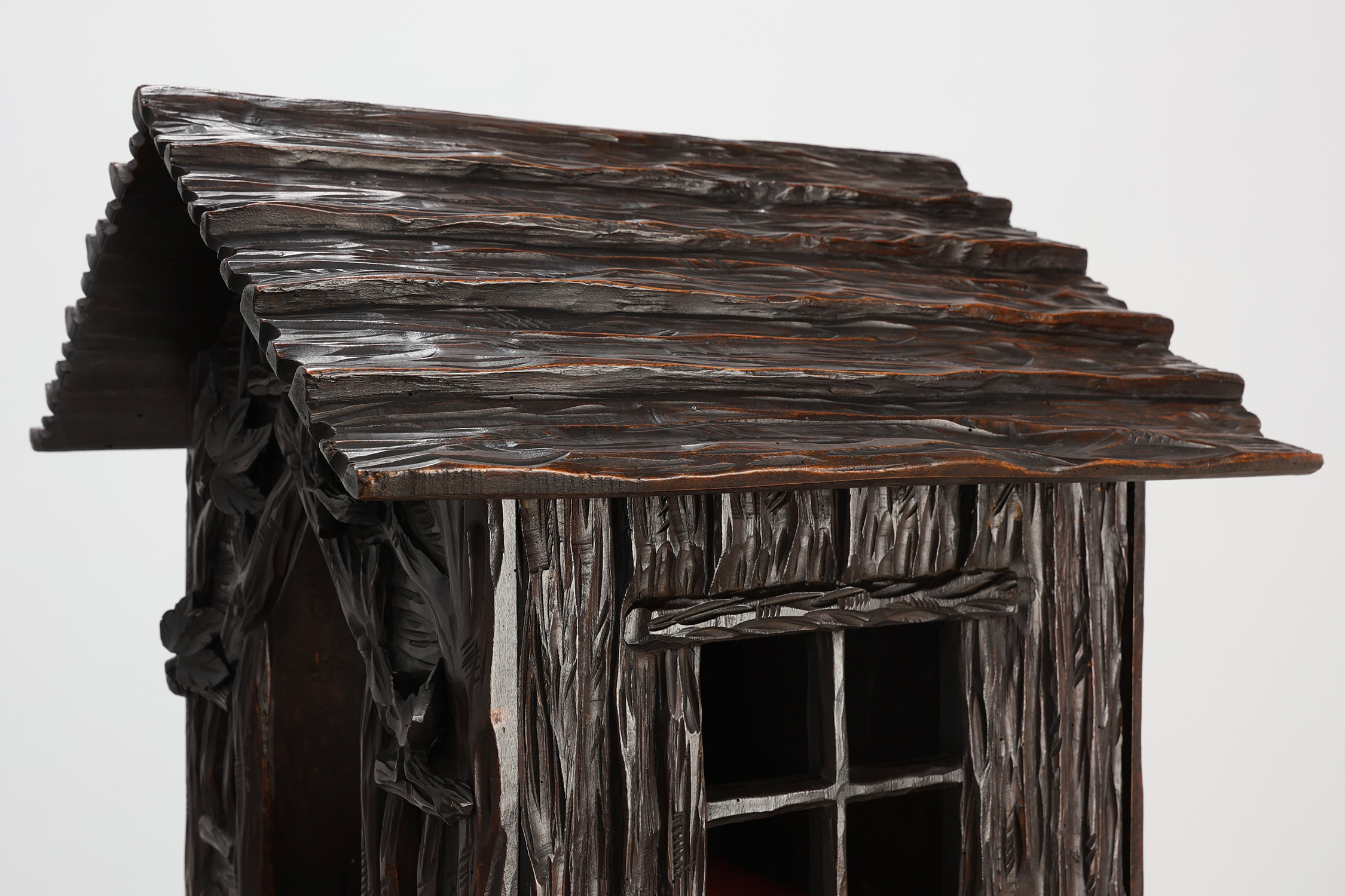 Black Forest style carved oak dog kennel, Switzerland/Germany, ca. 1850thumbnail